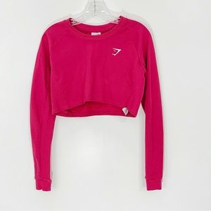 Gymshark Pink Training Cropped Sweater Size Small
